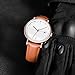 Quick Release Leather Watch Band, SONGDU Full Grain Genuine Leather Replacement Watch Strap with Stainless Metal Buckle Clasp 16mm, 18mm, 20mm, 22mm, 24mm (18mm, Brown)