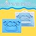 Baby Placemat,Charminer Kids Suction Plates Portable Toddler Bowls, Silicone Non Slip Mats for Baby Led Weaning Cute Animal Shape