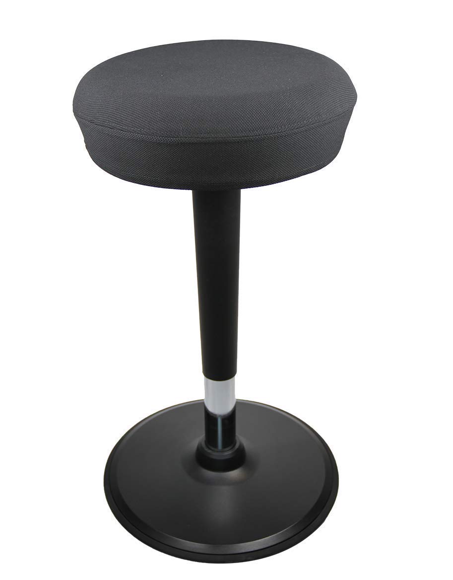 YULUKIA 200010 Ergonomic Stool, Swing Effect, Office Stool, Height Adjustment 58.5-84.5 cm, Good for Height-Adjustable Desk, Black, Height 58.5-84.5 cm