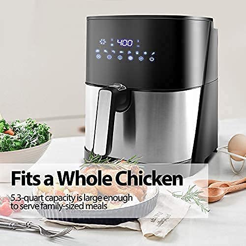 JKM Air Fryer 5.3 Quart, Digital Oilless Frying Cooker, Auto Shut Off