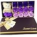 Mr.Pro 12 Flora Scented Bath Soap Rose Flower with Baby Bear Doll, (Preservative Free) Plant Essential Oil Soap, Gift for Anniversary/ Birthday/ Wedding/ Valentine’s Day/ Mother’s Day (12 Purple)
