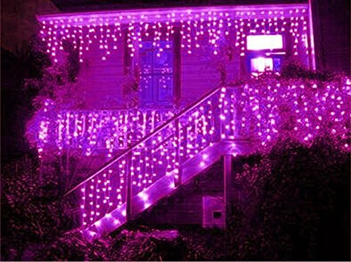 Lainin 3.5M/11ft 96 LED Fairy Curtain Light Linkable Starry String Light with 8 Modes For House/Outdoor/Garden/Wedding/Holiday/Christmas Party Decoration - Pink