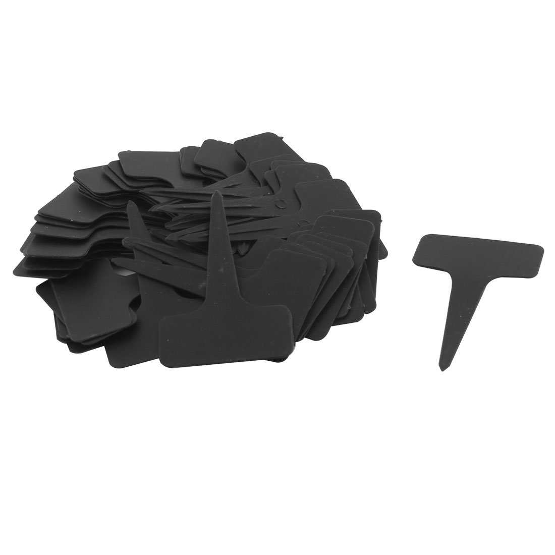 Sourcingmap Plastic Parterre Home Garden Rectangle Shaped Tag Label Marker 50pcs Black