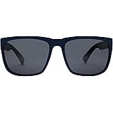 I-SEA Men's Wyatt Polarized Sunglasses - Square Sunglasses for Men, Mens Sunglasses with Scratch-Resistant Lenses, Trendy Sunglasses with Hand-Polished Frame - Sea Frame, Smoke Polarized Lens