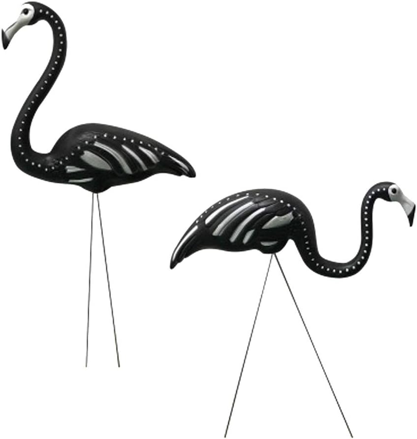Amazon Co Jp Loviver ゾンビ スケルトン フラミンゴ ヤードオーナメント 杭付き 2個パック ホーム キッチン