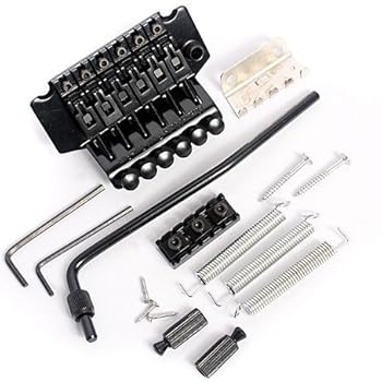 Kmise Electric Guitar Tremolo Bridge System For Floyd Rose Parts Replacement 1 Set (Black)