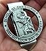 hwojjha Round Saint St Christopher Go Your Way in Saftey Proctection Visor Clip, 1 3/8 Inch (Dia) (Pewter)
