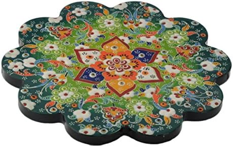 Nimet Classical Turkish Porcelain Trivet 18cm by Paykoc N50007 Green