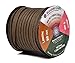 Mandala Crafts 50 Yards 5mm Wide Jewelry Making Flat Micro Fiber Lace Faux Suede Leather Cord (5mm, Olive Brown)