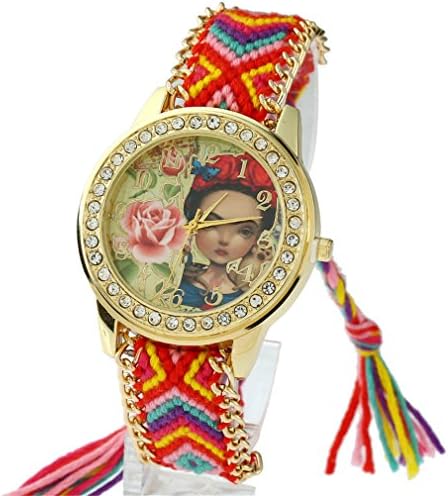 Fashion Women Watch Vintage Rhinestone Crystal Dial Fashion Quartz Wristwatch