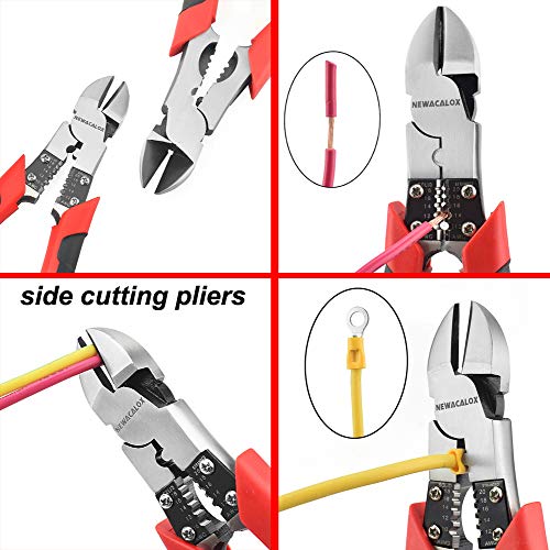 Industrial Compound action Plier Set, NEWACALOX 3pcs Heavy Duty