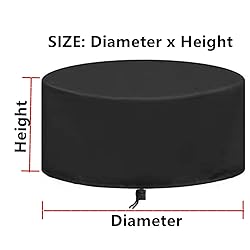 Patio Furniture Covers Waterproof Round 96 x 23