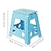 KARMAS PRODUCT Super Strong Folding Step Stool-15 in Portable Carrying Handle for Adults and Kids.Great for Kitchen Blue