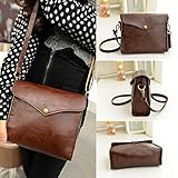 Women Messenger Shoulder Bag DZT1968® Leather Satchel Handbag Tote Hobo Messenger (A)