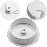 LAMXD 2 Pcs Desk Grommet Cable Organizer PC Computer Wire Hole Cover 60mm White view 3