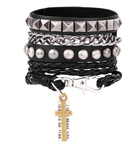 Producto: Finrezio Unisex Punk Rock Leather