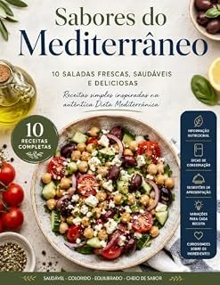 Livro Sabores do Mediterrâneo: 10 saladas, frescas, saudáveis e deliciosas