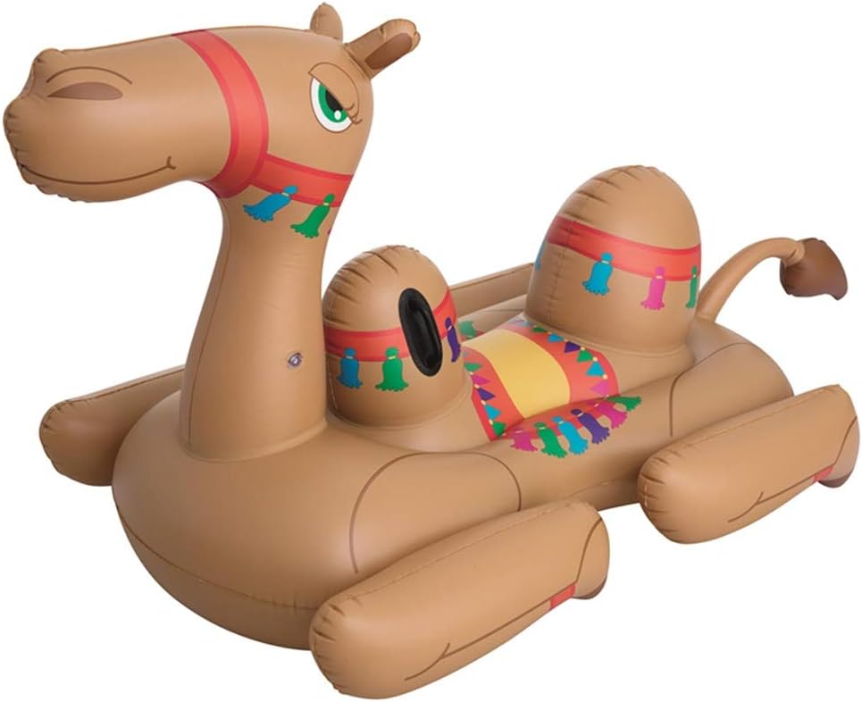 YYQUAN Adult Swimming Ring Camel Styling Seaside Beach Vacation Photo Taking Float Children's Large Inflatable Mount Lifebuoy (Size : A)