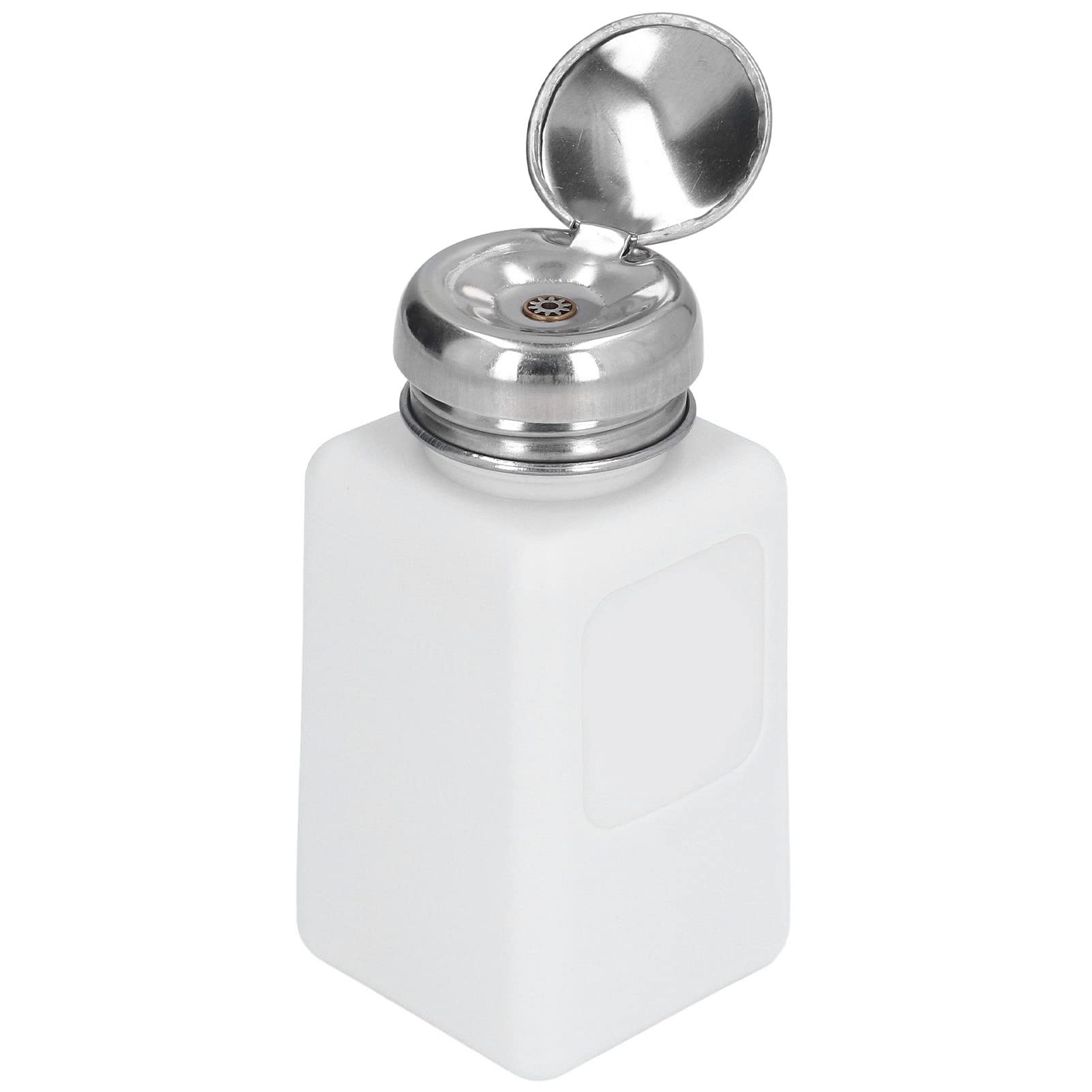200ml Solvent Dispenser, ESD Safe Anti Static Dispenser Bottle, Stainless Steel Liquid Dispenser Pump, for Nail Polish and Makeup Remover(White)