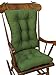 Klear Vu The Gripper Non-Slip Rocking Chair Cushion Set with Thick Padding, Includes Seat Pad & Back Pillow with Ties for Indoor Living Room Rocker, 17x17 Inches, 2 Piece Set, Green