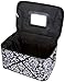 Ever Moda Black Damask Cosmetic Makeup Train Case (2-piece set)