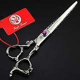 Purple Dragon Professional 7 inch Japan 440C Hair Cutting Scissors Hairdressing Salon Barber Shears Kit with Bag
