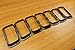 Jeep Grand Cherokee Gloss Black Trim Ring Grille Insert Set Mopar OEM