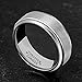 MNH Tungsten Rings for Men 8mm Wedding Band Comfort Fit Brushed Matte Finish Beveled Edge Size 5-14