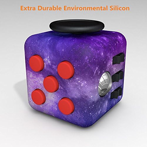 Fidget Cube, Ecelledge Fidget Cube relieves Stress and Anxiety Attention Toy for Children and Adults (Night-Sky)