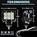 KAWELL Led Work Light Bar 2 Pack 18W Cree Offroad Flood LED Work Light for Jeep ATV SUV Mine Boat Truck
