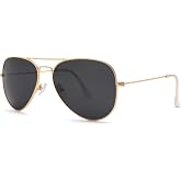 Pro Acme Polarized Aviator Sunglasses for Men Women UV400 Protection | 58/62MM Lens,Retro Trendy Sun Glasses,Lightweight metal frame,ideal for driving, fishing, and outdoor wear​