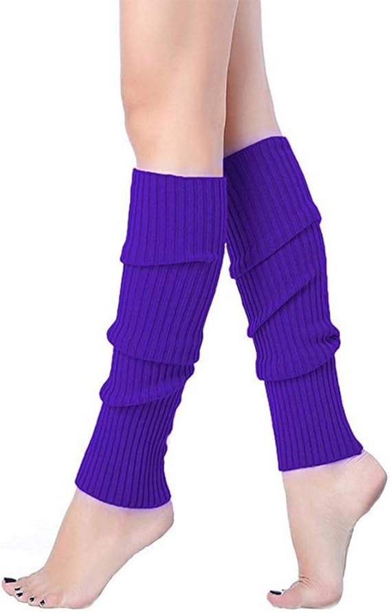 Nuonuo Calentadores de pierna acanalados para mujer junior 80s Eighty