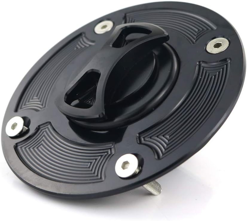 Xitomer CNC Aluminum Alloy, Fuel Cap, for GSXR600 1997-03/ GSXR750 1996-03/ GSXR 1000 2001-02/ GSX1300R 1999-07/ TL1000S/ TL1000R/ SV650S 1999-02, Gas Tank Cover (Black)