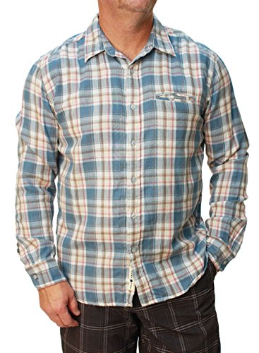 Lucky Brand Men's Button Down Rockaway Plaid Western Shirt-Large