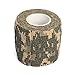 OUTERDO 6 Rolls 14.8x0.16ft Military Camouflage Tape Camo Wrap Outdoor Self-Adhesive Protective Camo Form Non-Woven Fabric Camo Stretch Bandage for Hunting Gun,Firearms,Knives,Flashlight (Green)