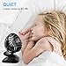 UERMEI Battery Operated Clip on Mini Portable Fan for Stroller 4 Speed Cooling Desk Table Fan USB Rechargeable Personal Fan for Office,Dorm or Outdoor Activity (Black)