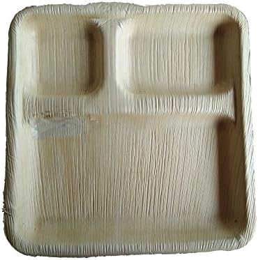 TAIMISHOP Areca Palm Leaf Square plates 3CP (10 In x 10 In) - Bundle of 10