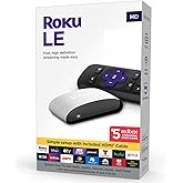 Roku LE HD Streaming Media Player with High Speed HDMI Cable and Simple Remote White Device Only
