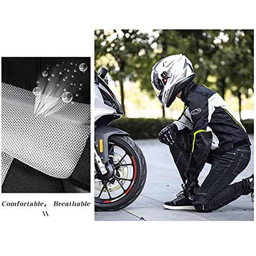 Heren textiel motorrijderjas, CE gepantserde, ademende motorjas voor alle weersomstandigheden - Afbeelding 5