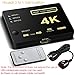 Hhusali 10103-hsl Intelligent 3-Port HDMI Switch, Supports 4K, Full HD1080p, 3D with IR Remote, Black