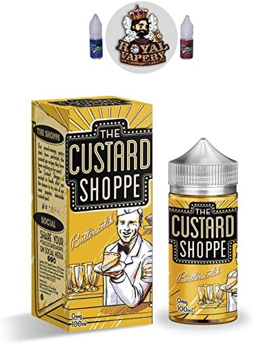 The Custard Shoppe E Liquid by Jam Monster Premium Gourmet Dessert Vape Juice 100ml 0mg Sub Ohm High VG EJuice No Nicotine 75VG 25PG All Flavours (Butterscotch)