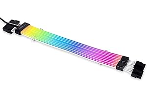 LIAN LI Strimer Plus V2 8 Pin (PW8-PV2) - Addressable RGB VGA Power Cable-(No Controller Included) - for Dual 8 PIN GPU Conne