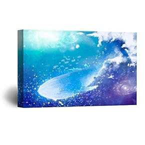 Hand Drawing Style Mystical Blue Whale in The Ocean