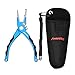MadBite Fishing Pliers Resistant Saltewater for Braid Cutter and Hook Remover Fish Plier with Coiled Lanyard and Belt Holder Sheath