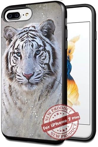White Tiger Art Cool Apple iPhone 7+ Plus Case Art Design Cover Slim Rubber Protection