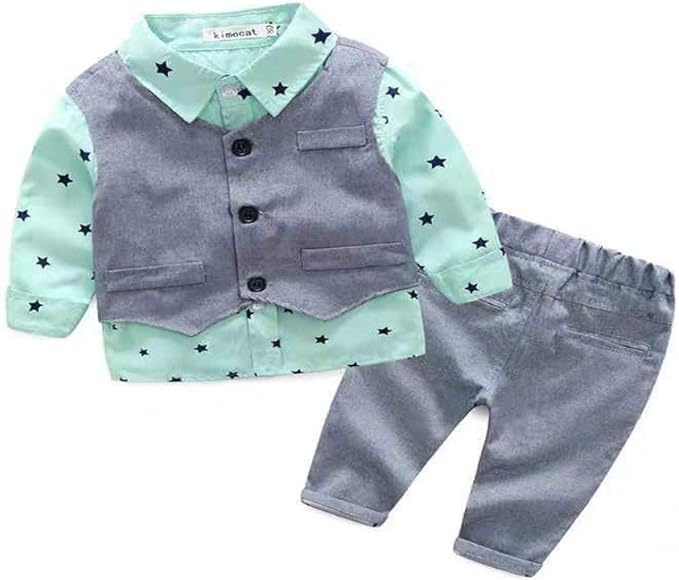 Baby Boy 3 Piece Waistcoat Suit Outfit Amazon.co.uk Clothing
