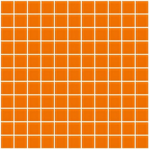 Susan Jablon Mosaics - 1 Inch Orange Glass Tile