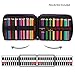Pencil Case Holder Slot - Holds 260 Colored Pencils or 180 Gel Pens with Zipper Closure - Large Capacity Polyester Pen Organizer for Watercolor Pens or Markers - Perfect for Artist Box Purple