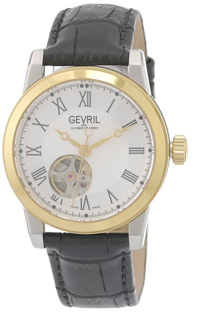Photo 1 of Gevril Men's Madison Swiss Automatic Watch, Genuine Italian Leather Strap