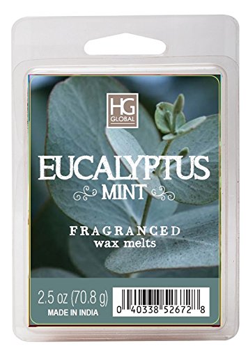 Hosley's Eucalyptus Mint Scented Wax Cubes / Melts/ Tarts, 2.5 Oz. Hand Poured Wax Infused with Essential Oils